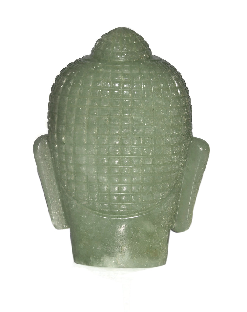 Green Jade Buddha Head - Height - 120 MM