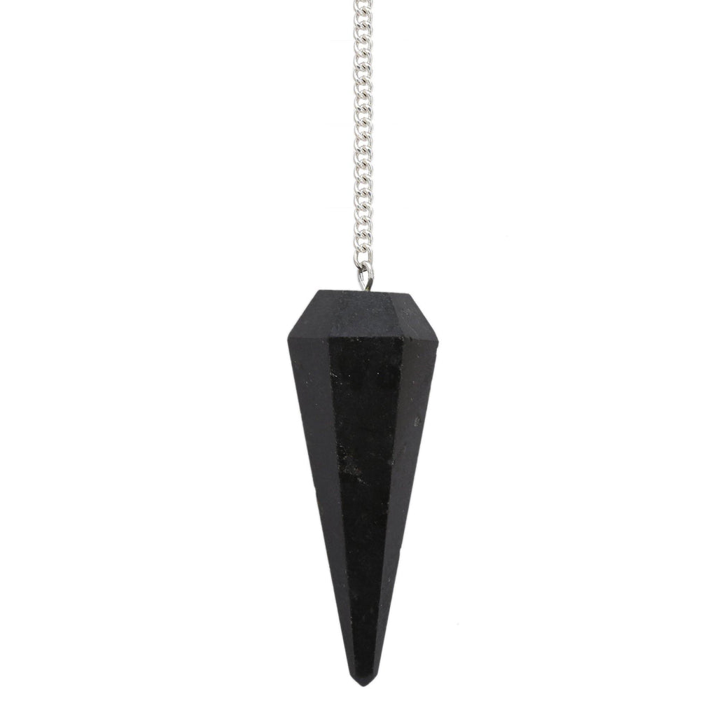 Black Tourmaline with Clear Quartz Pendant – Lucky House Mystical Store
